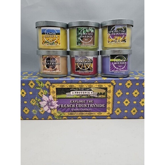 Bath & Body Works Provence Candles French Countryside Garden Fragrance Boxed Set - Picture 2 of 16
